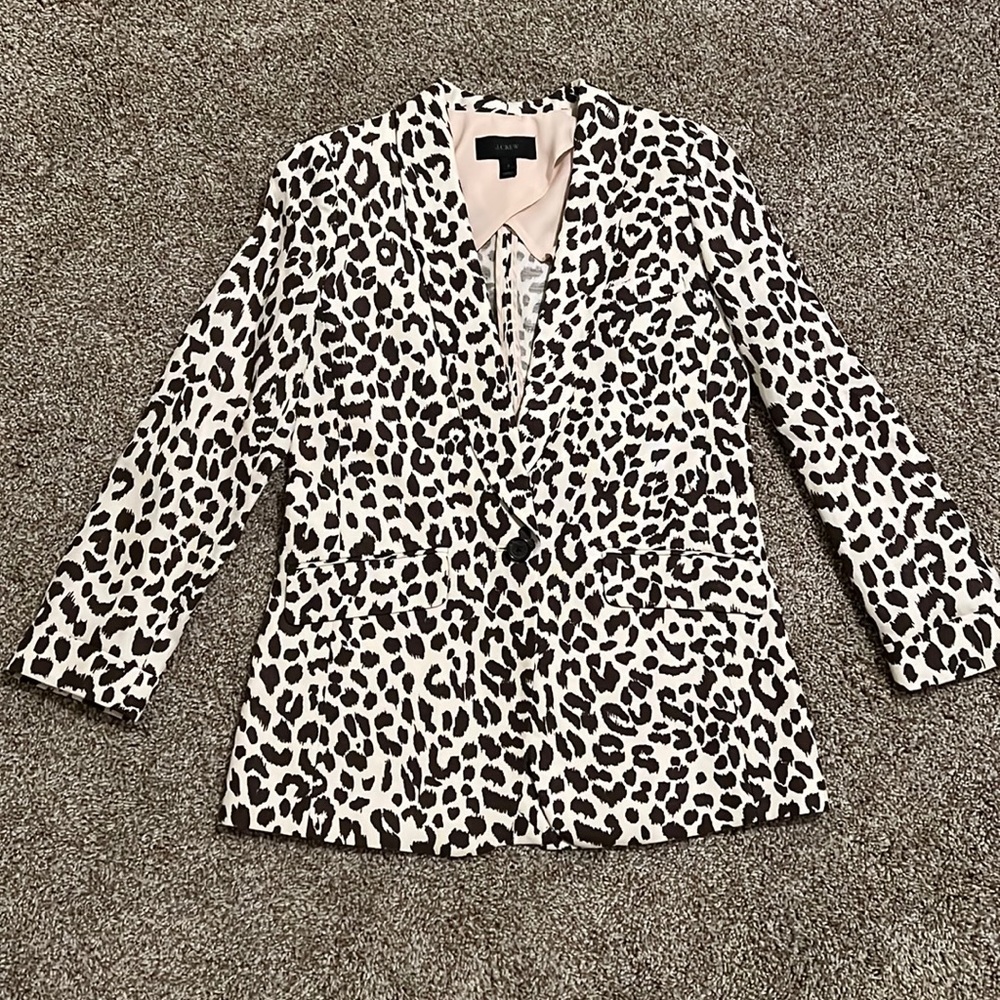JCrew Animal Print Blazer